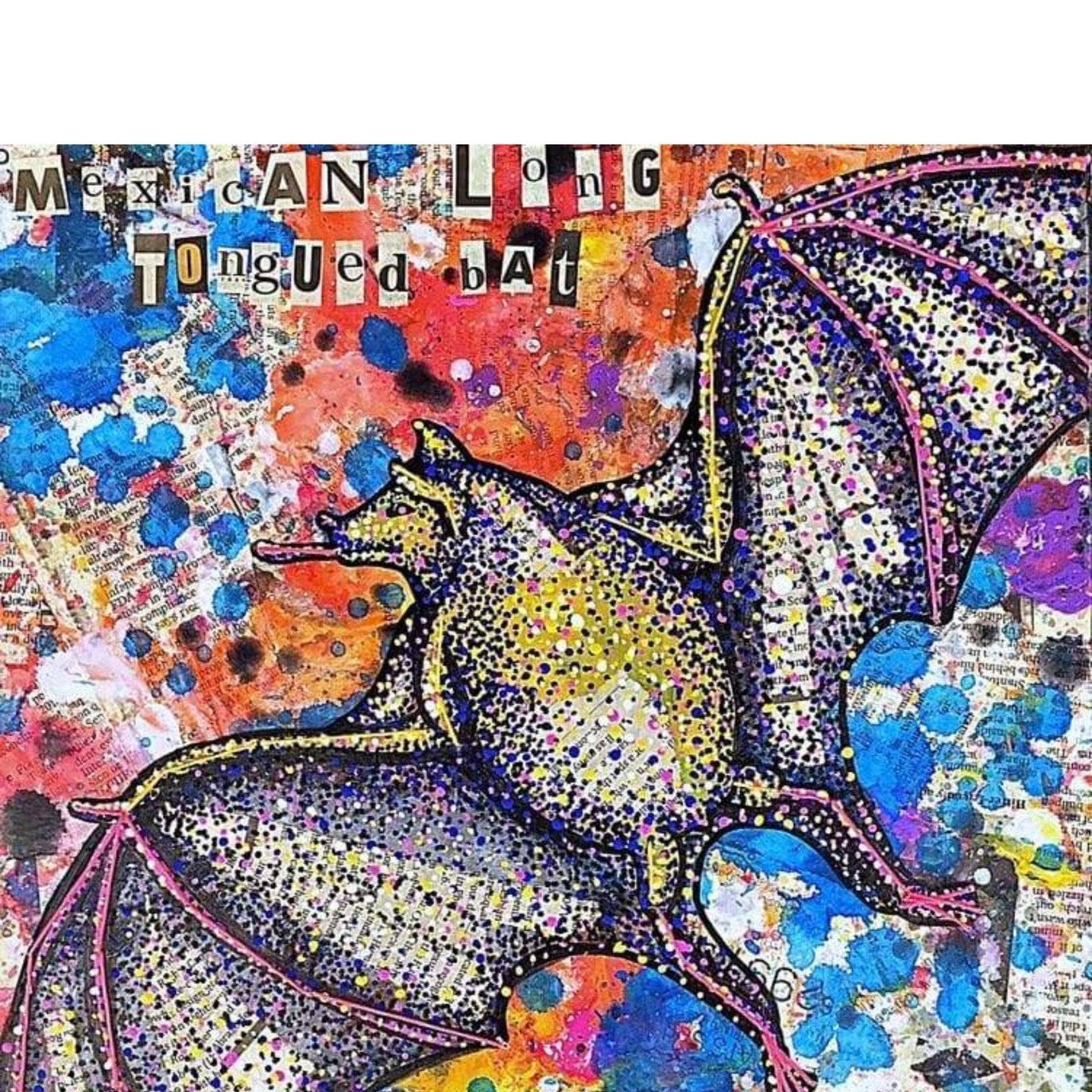 Mexican Long Tongued Bat - Heather Freitas - fine art home deccor