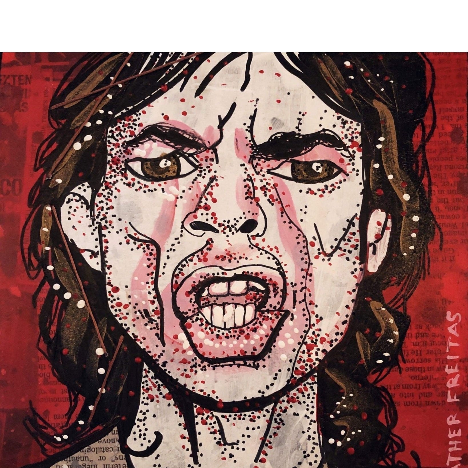 Mic Jagger - Heather Freitas - fine art home deccor