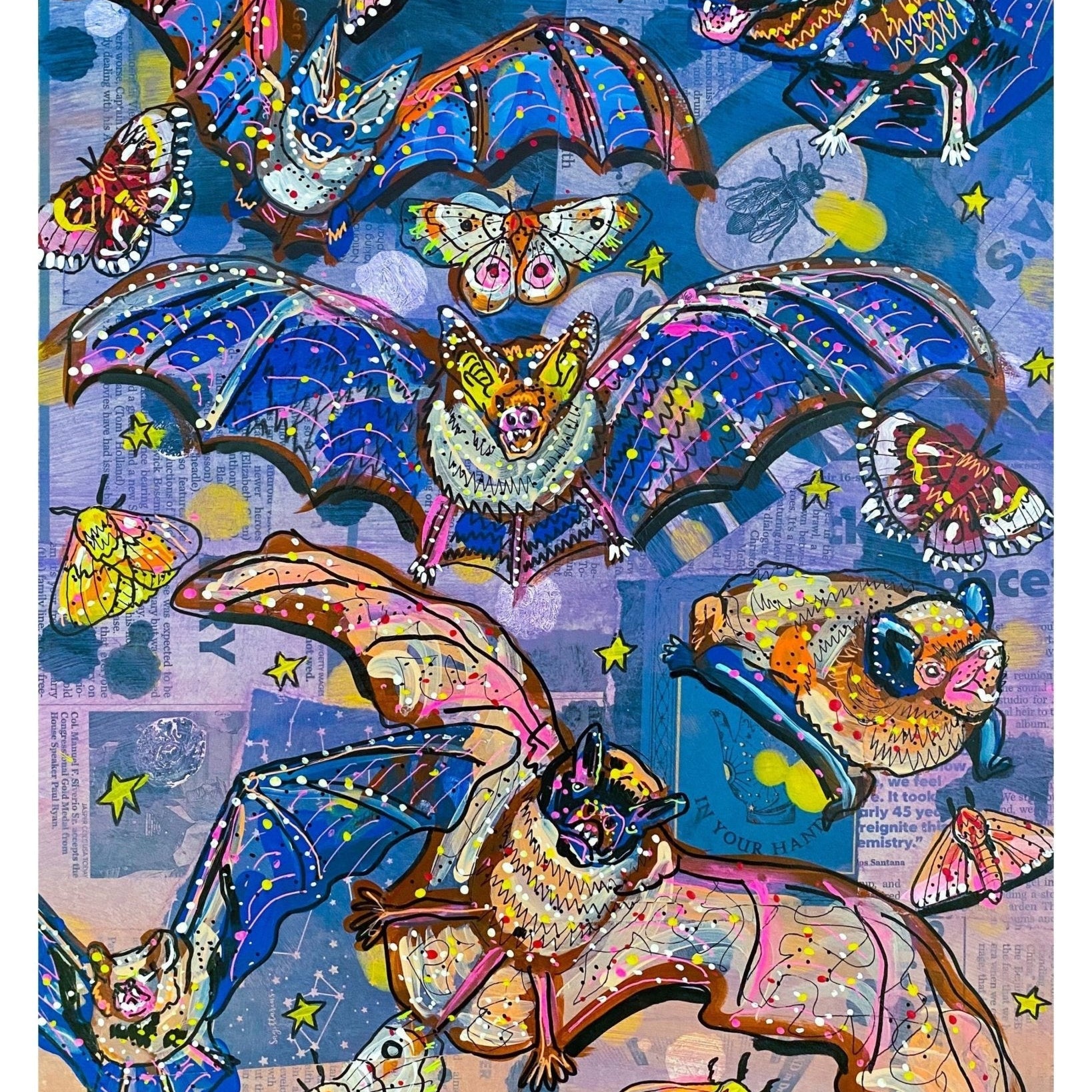 Microbats - Heather Freitas - fine art home deccor