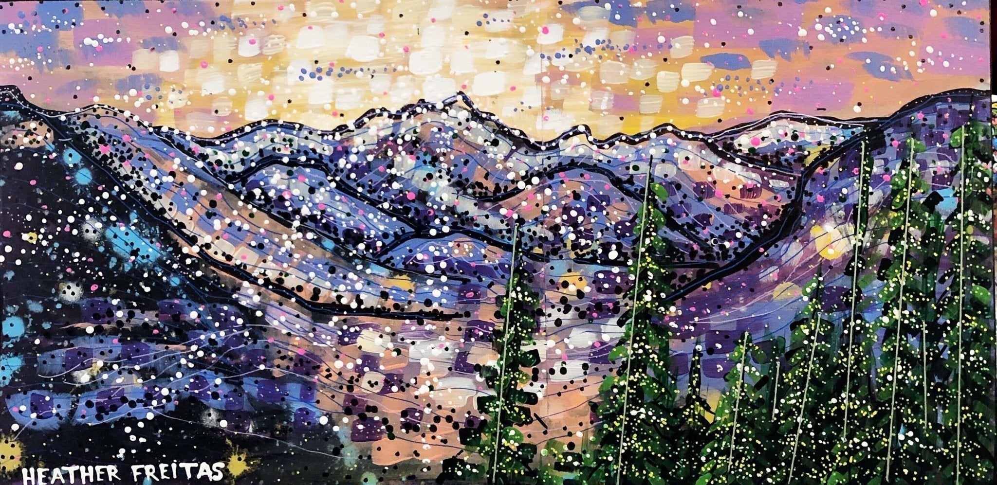 Moonlit mountains Heather Freitas 