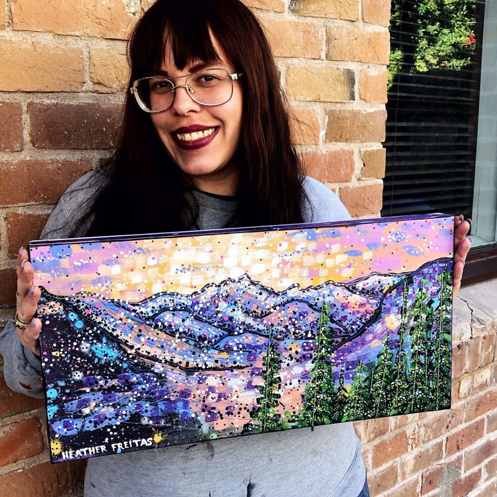 Moonlit mountains Heather Freitas 