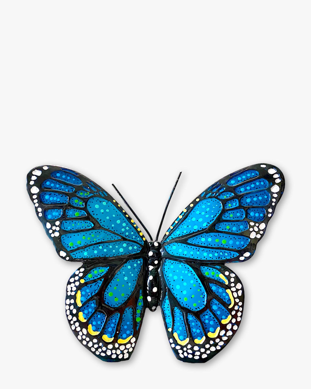 Fanciful Dotted Iron-On Butterfly Patch