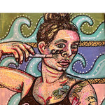 Paint Waves, Rock Boats- Artist self portrait - Heather Freitas 