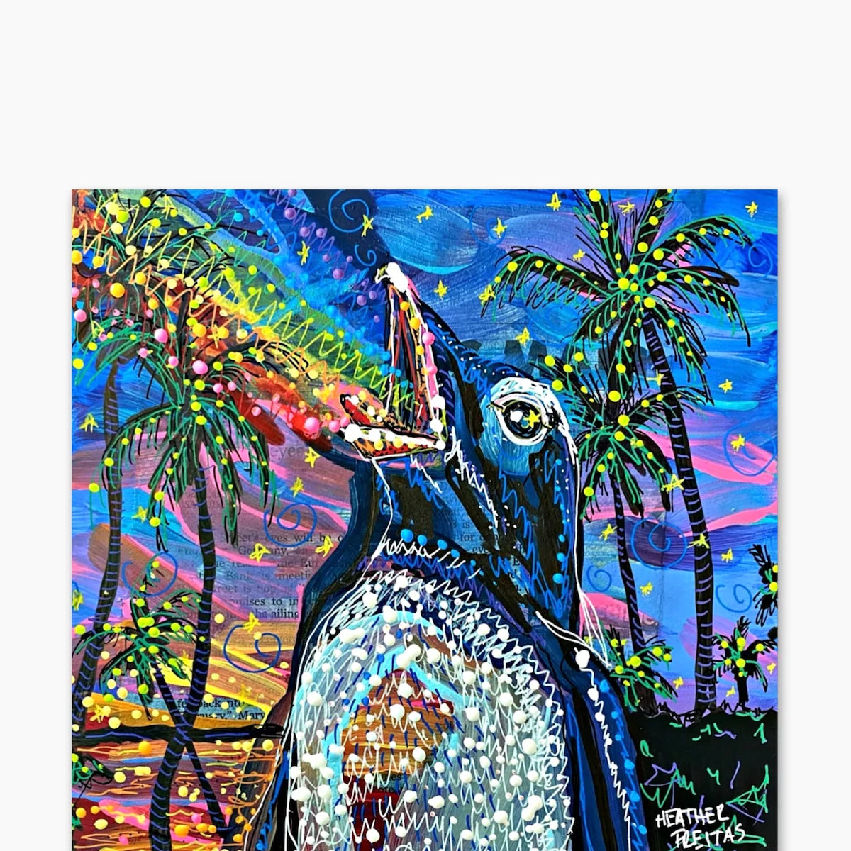 Palm Penguins & Rainbow Tides - Heather Freitas 