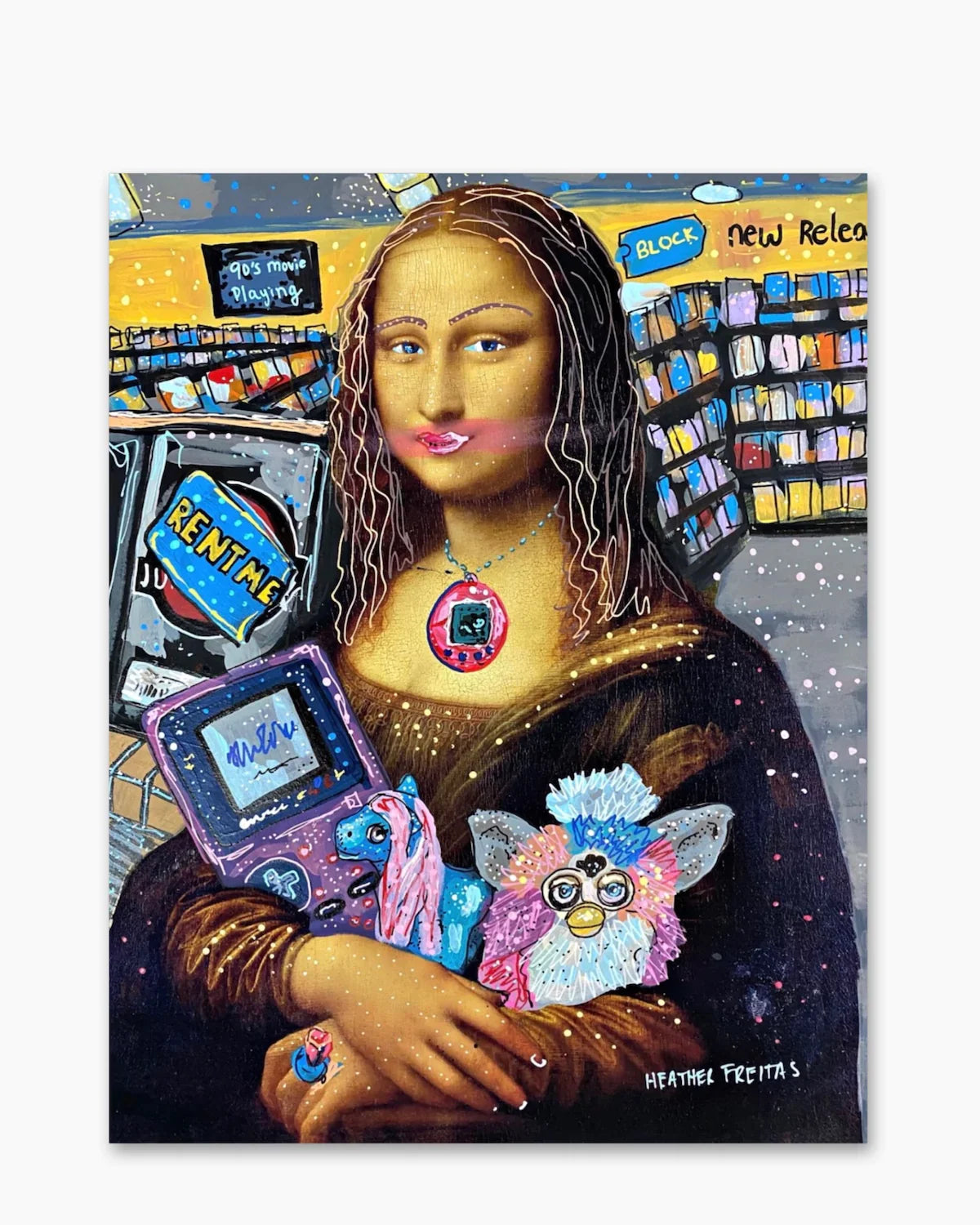 mona様 Parody Of The 90's Mona ( Original Painting ) – Heather Freitas