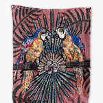Parrot Paradise - Fine Art Tapestry With Beaded Accents - Heather Freitas 