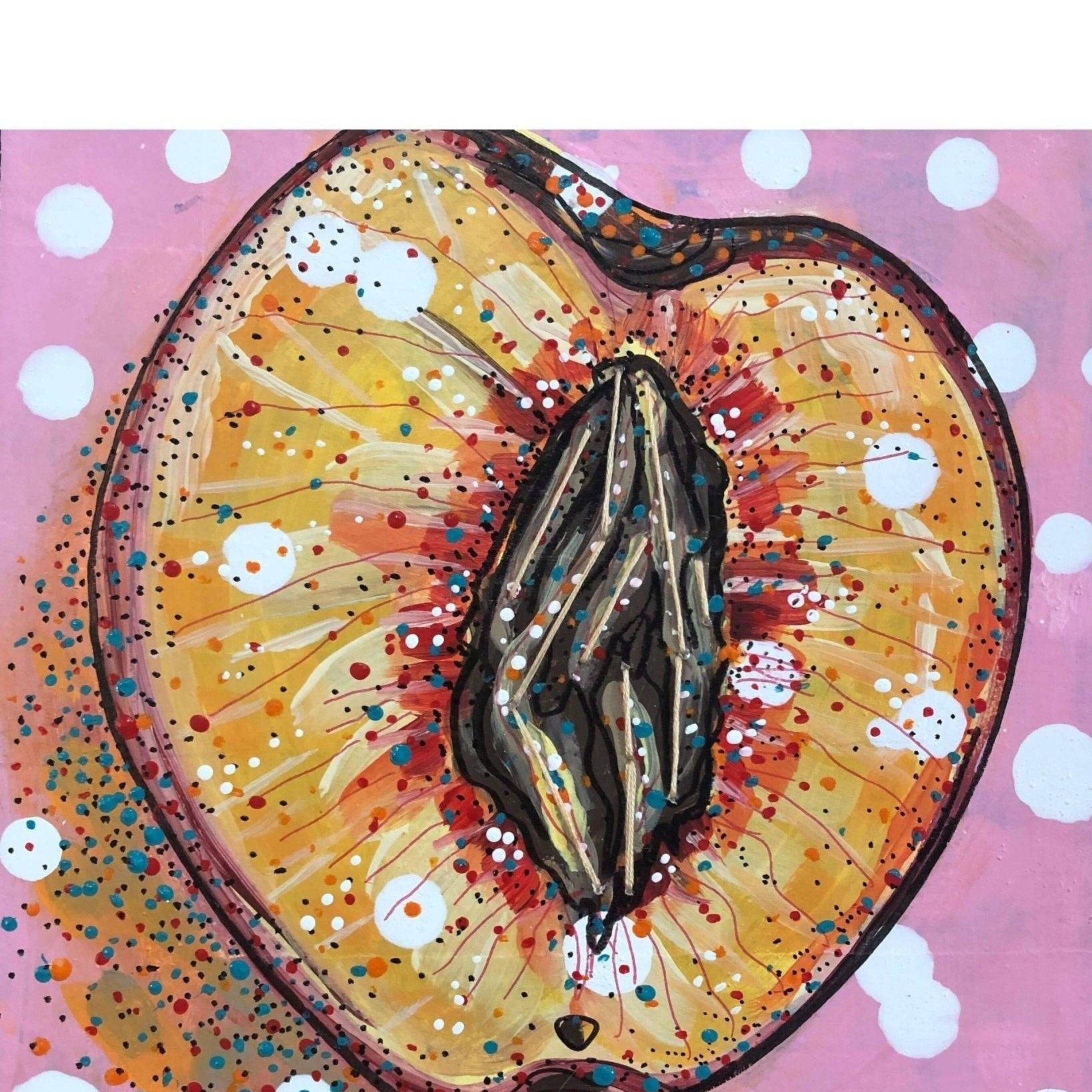 Peach - female inspired original painting - Heather Freitas 