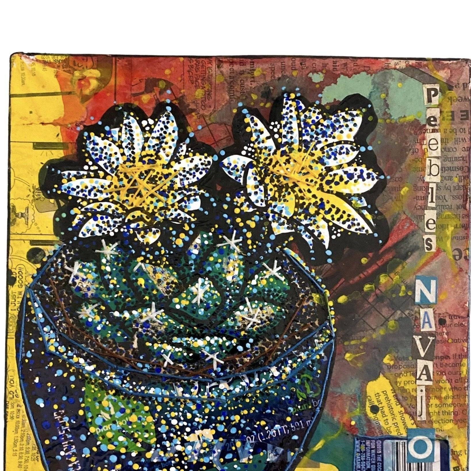 Pebbles Navajo Cactus - Original Painting - Heather Freitas 