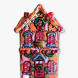 Pink & Peach Hand Painted Ceramic LED Christmas Village House - Heather Freitas 