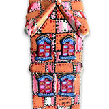 Pink & Peach Hand Painted Ceramic LED Christmas Village House - Heather Freitas 