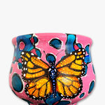 Pink Cocoon Monarch Butterfly Planter - Heather Freitas 
