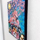 Pinky Flamingo - Painting With Beaded Embellishments - Heather Freitas 