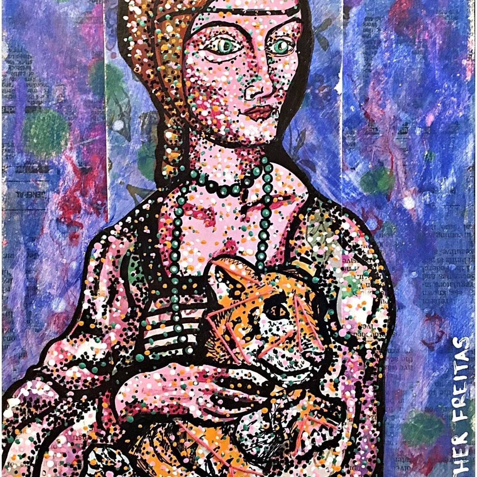 Portrait Of A Woman With A Tiger - Heather Freitas 