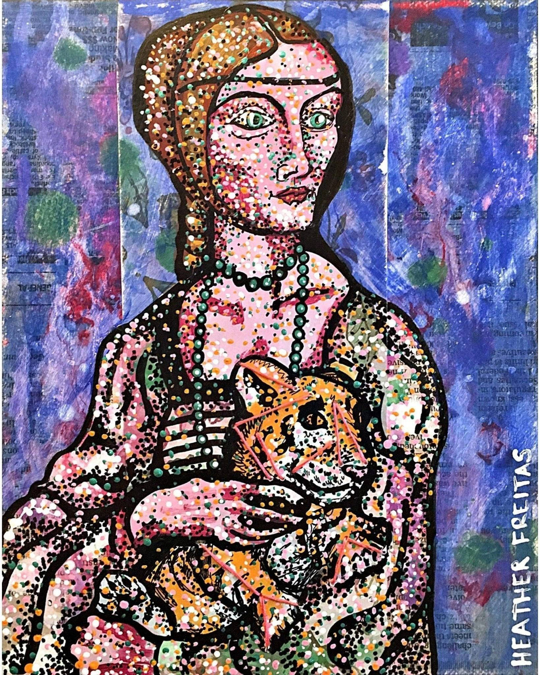 Portrait Of A Woman With A Tiger - Heather Freitas 