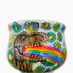 Rainbow T Rex Eggs Planter With 23k Gold Accents - Heather Freitas 