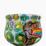 Rainbow T Rex Eggs Planter With 23k Gold Accents - Heather Freitas 