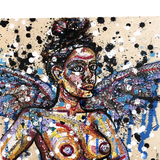 Ravn I Flyturen (Raven In Flight) - Artist Self Portrait - Heather Freitas 