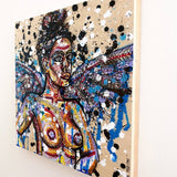 Ravn I Flyturen (Raven In Flight) - Artist Self Portrait Heather Freitas 
