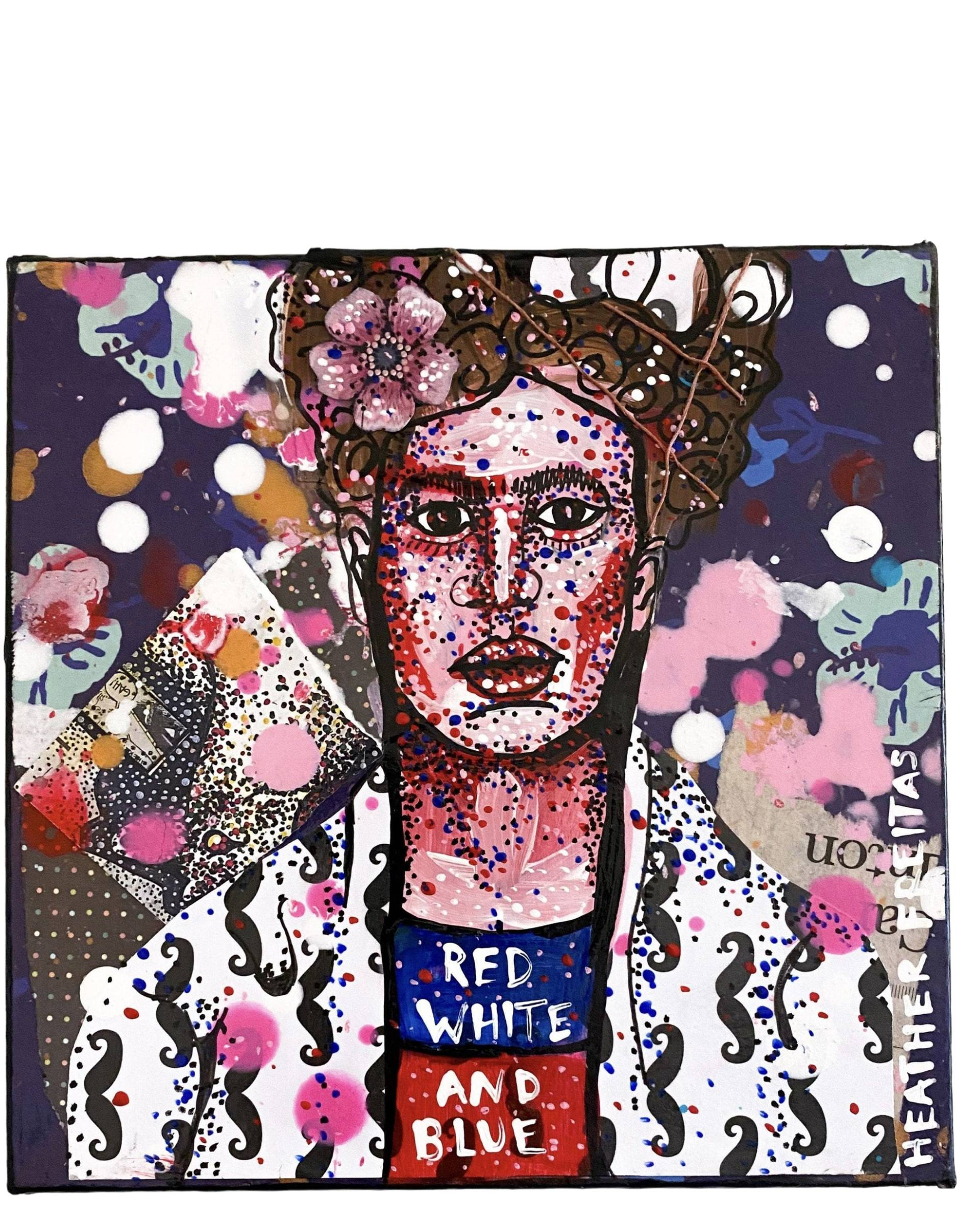 Red White And Blue - Frida - Heather Freitas 