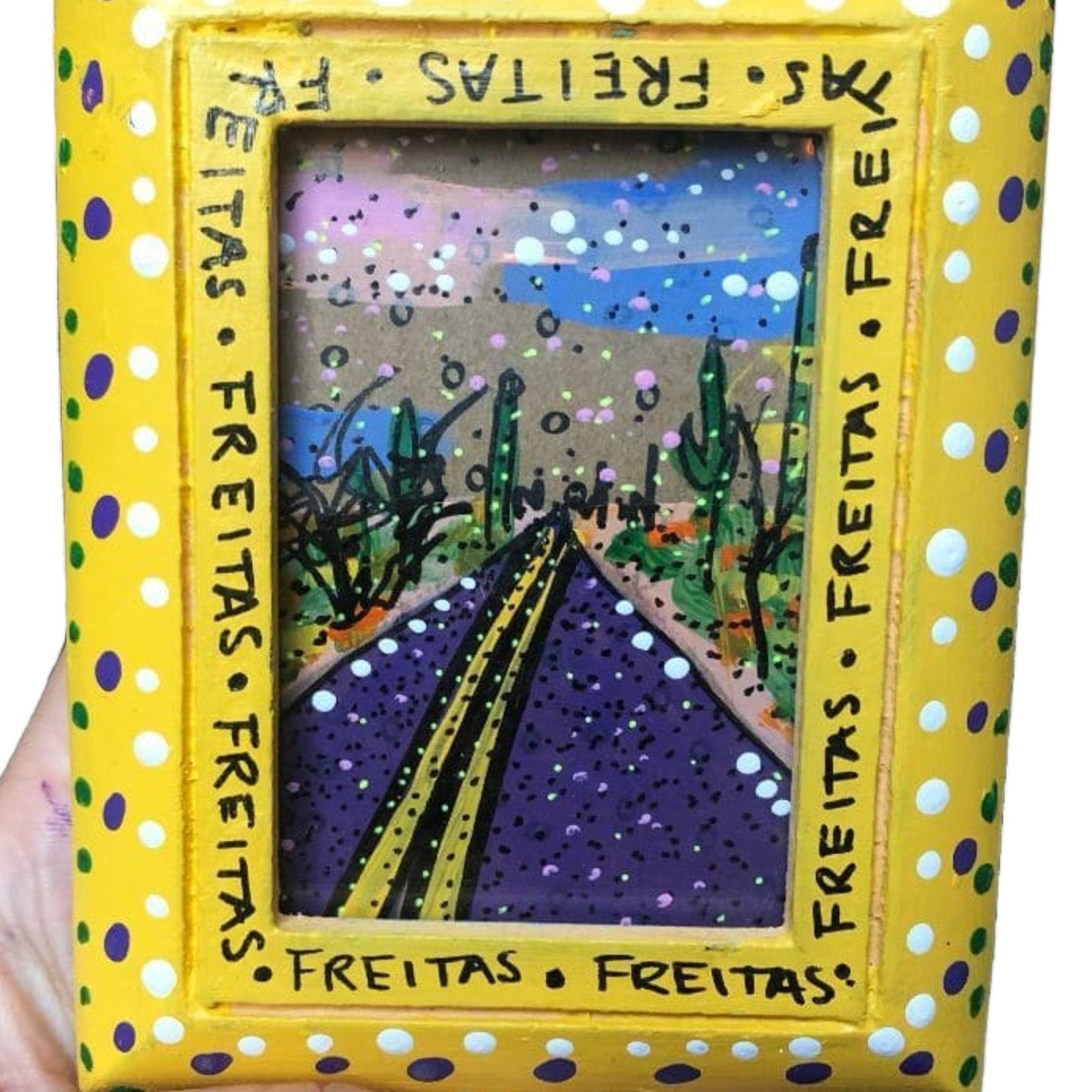 Road Trip - mini original painting - Heather Freitas 