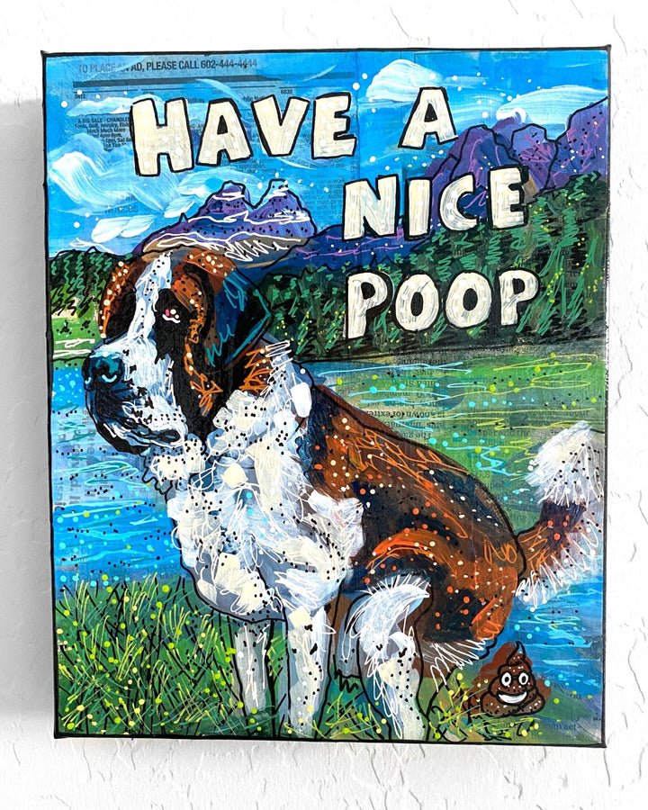 Saint Bernard Have A Nice Poop - Heather Freitas 