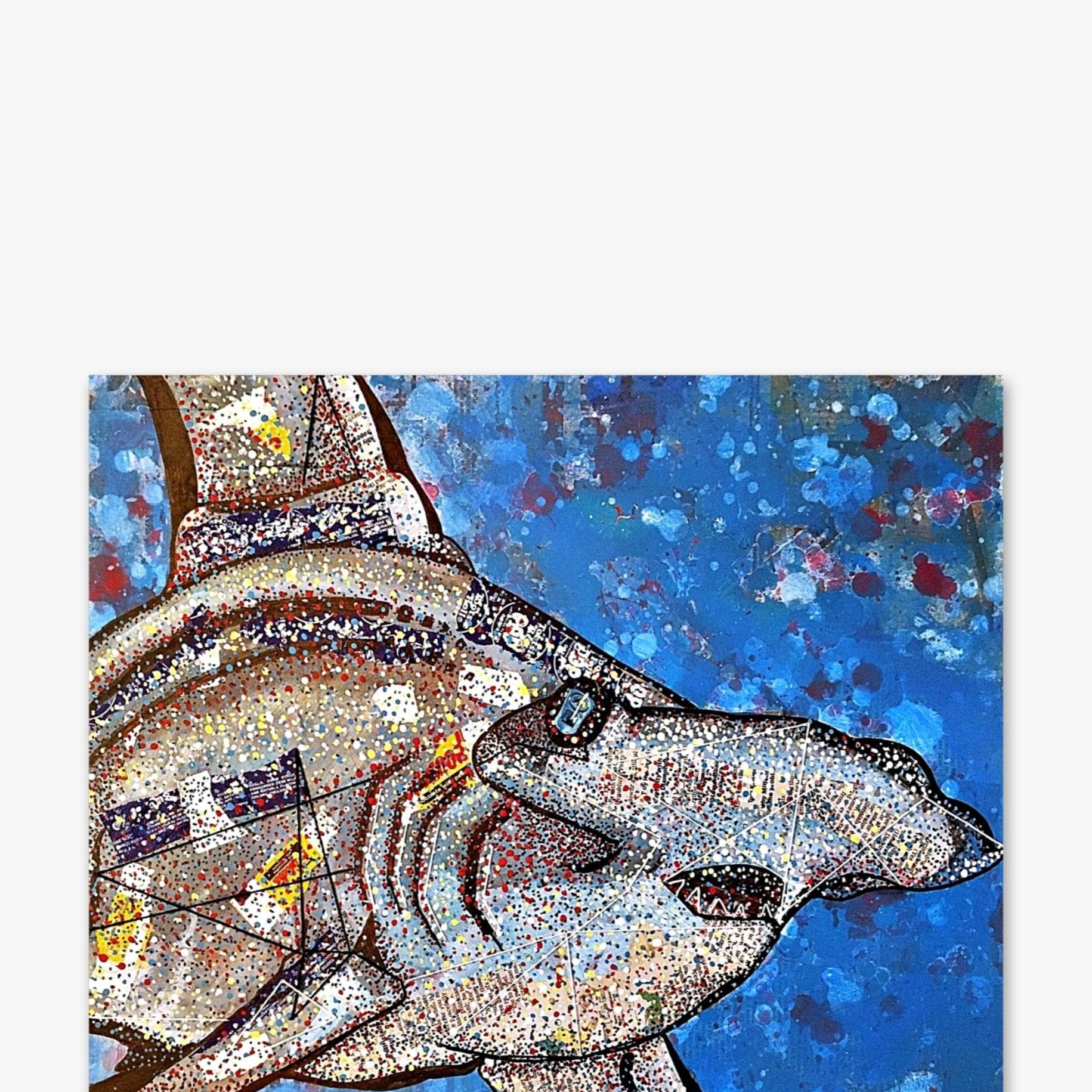 Scalloped Hammerhead Shark ( Original Painting ) - Heather Freitas - fine art home deccor