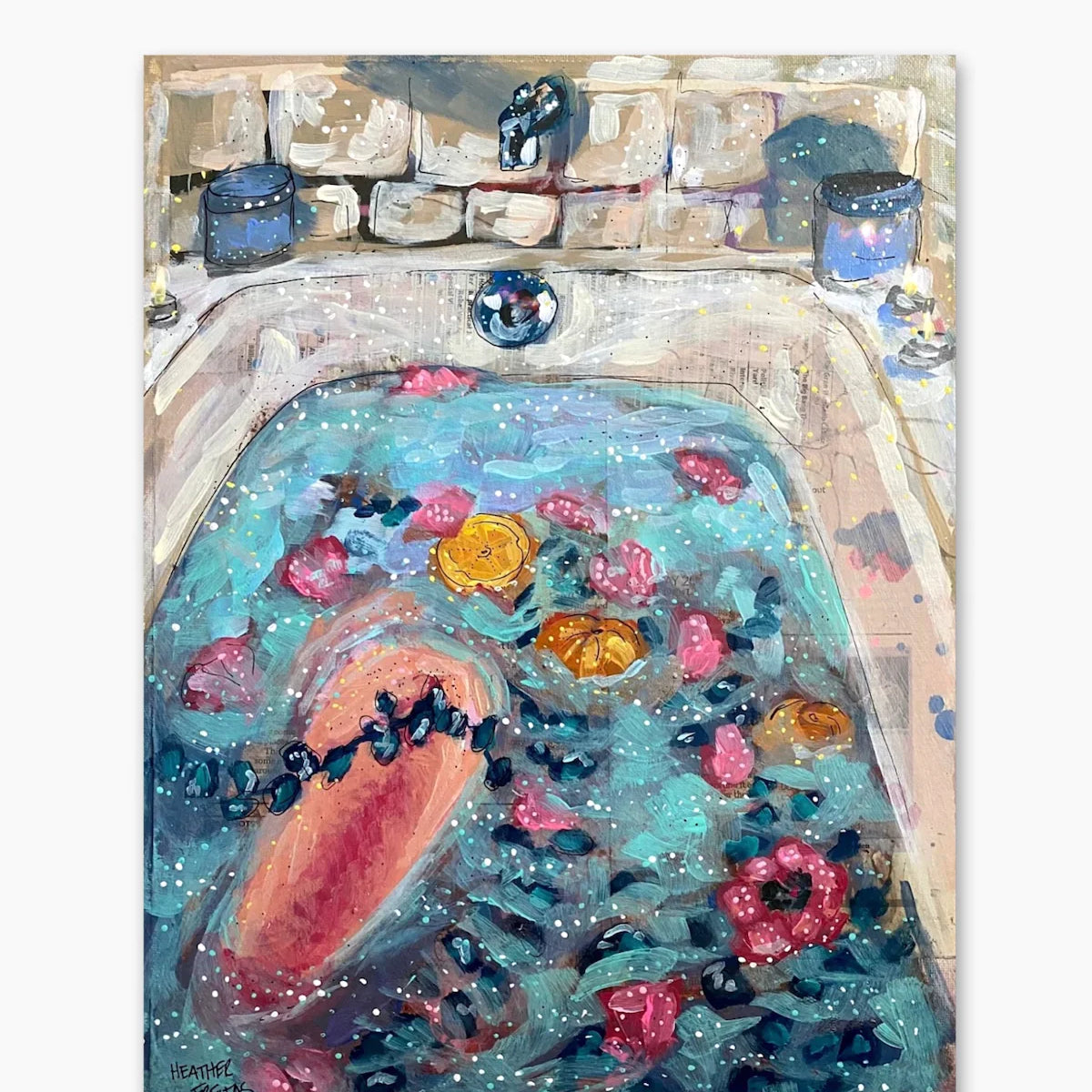 Self Care - Francesca Johnson ( Original Painting ) - Heather Freitas - fine art home deccor