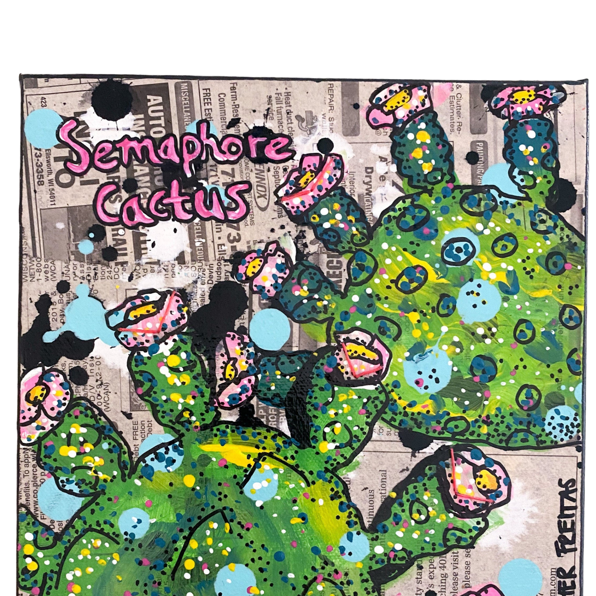 Semaphore Cactus - Heather Freitas - fine art home deccor