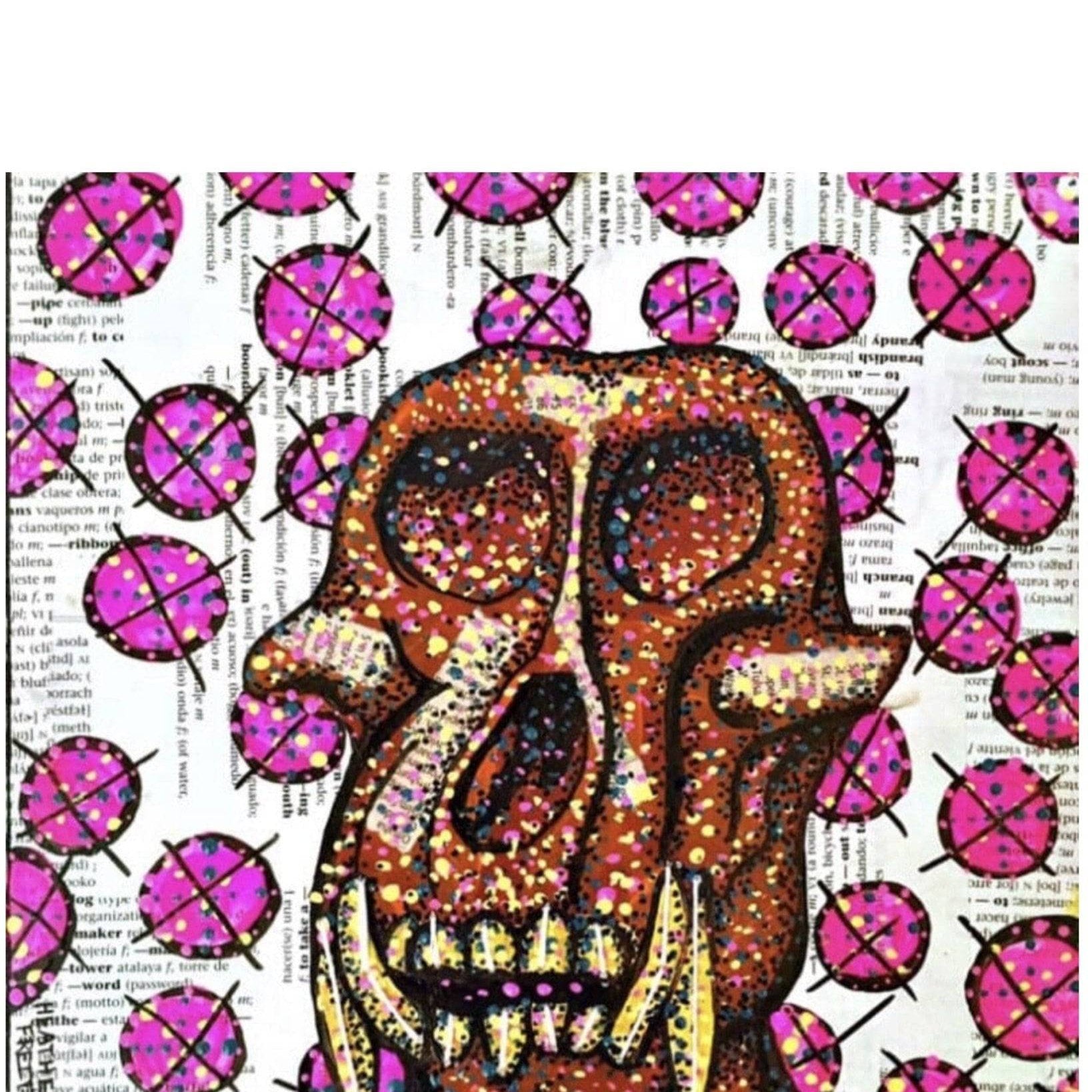 Sjimpanse Skullen - Heather Freitas - fine art home deccor