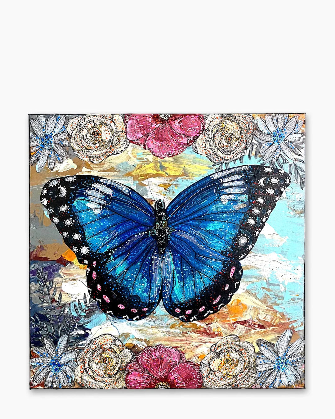 Sky Diamonds Butterfly Floral - Heather Freitas 