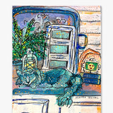 Sleeping Cat & Spells Study - Heather Freitas - fine art home deccor