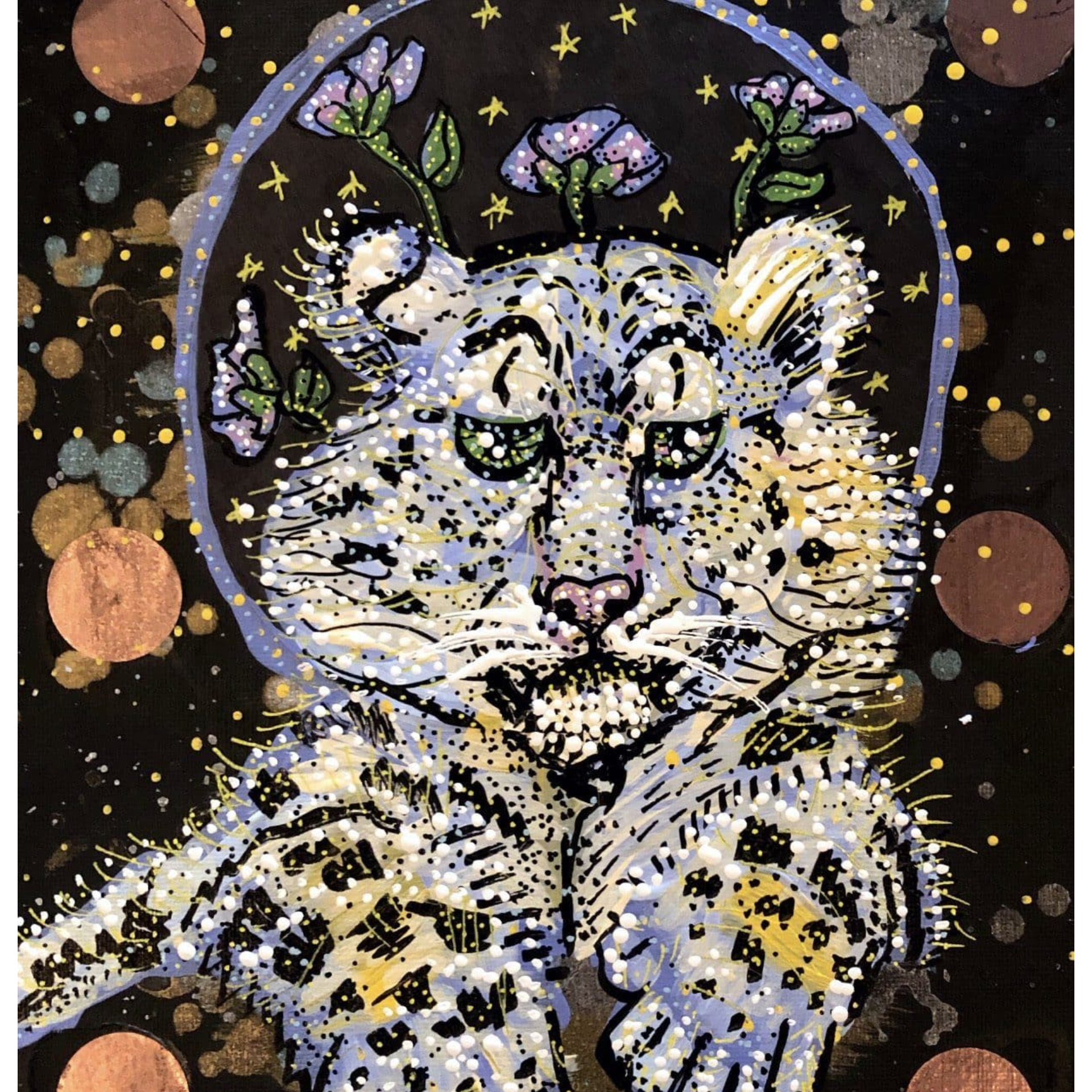 Snow Leopard - Heather Freitas - fine art home deccor