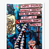 Some People ( Painted Over Print ) - Heather Freitas - fine art home deccor