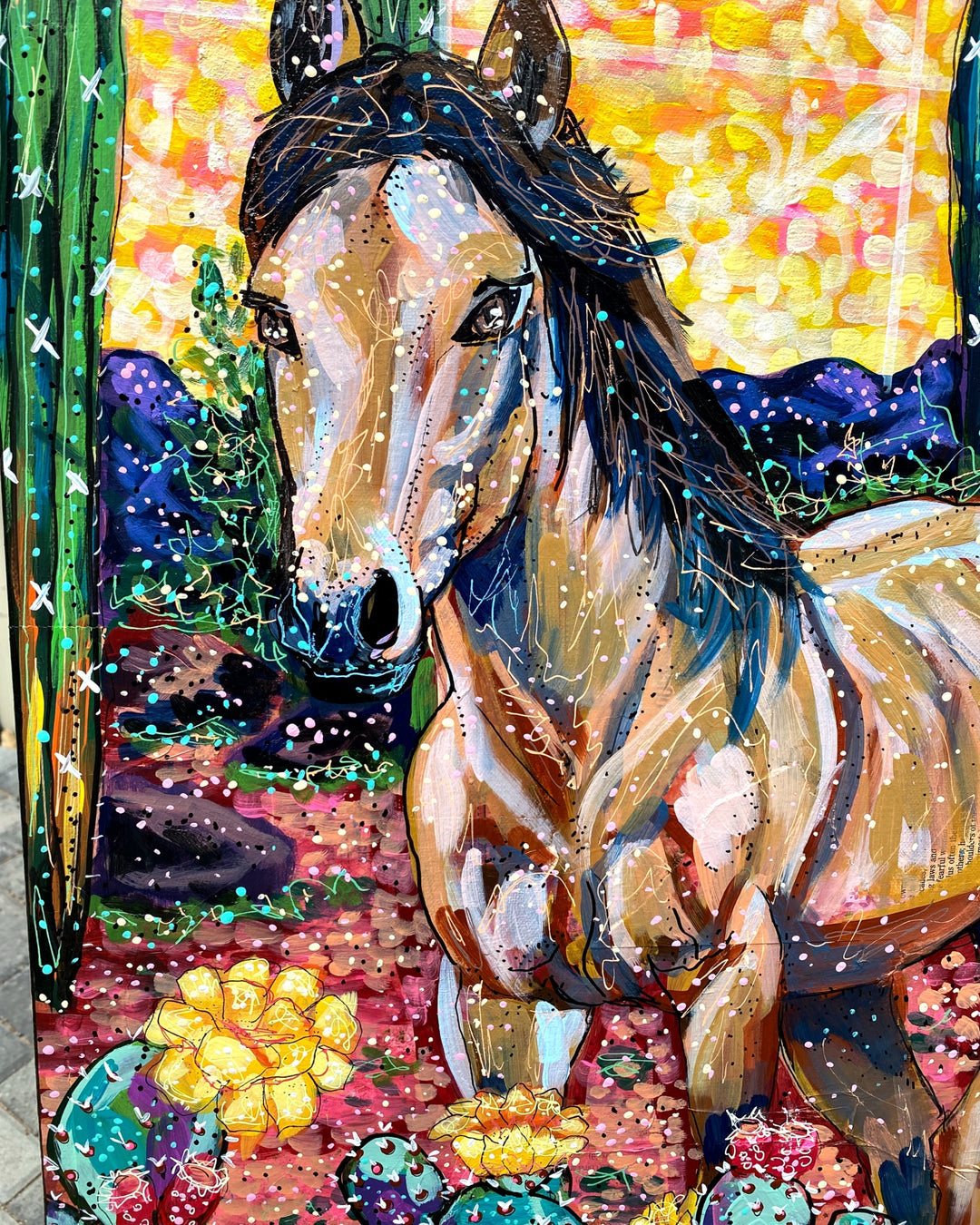 Southwestern Tile & Wild Horses - Heather Freitas 