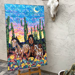Southwestern Tile & Wild Horses - Heather Freitas 