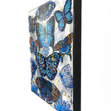 Specimen Blue - Painting With Beaded Butterfly Embellishment - Heather Freitas 