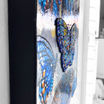 Specimen Blue - Painting With Beaded Butterfly Embellishment - Heather Freitas 