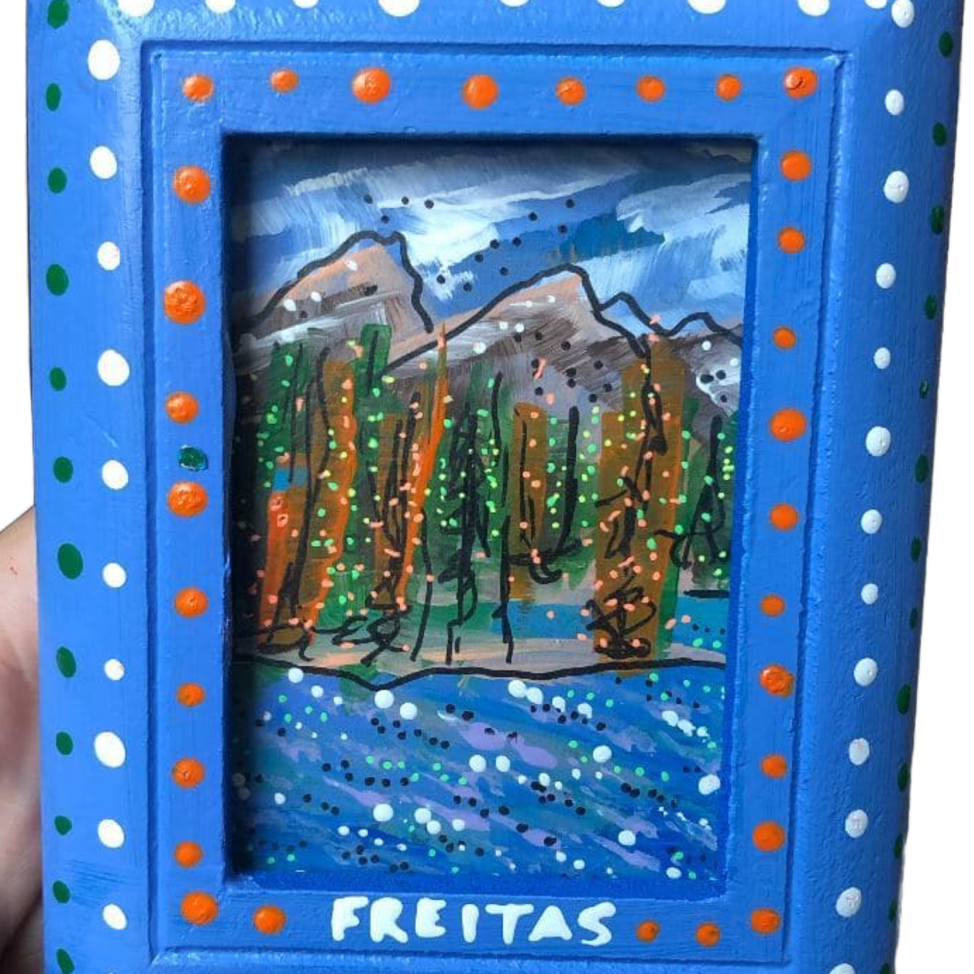 Spirit Island - mini original painting - Heather Freitas 