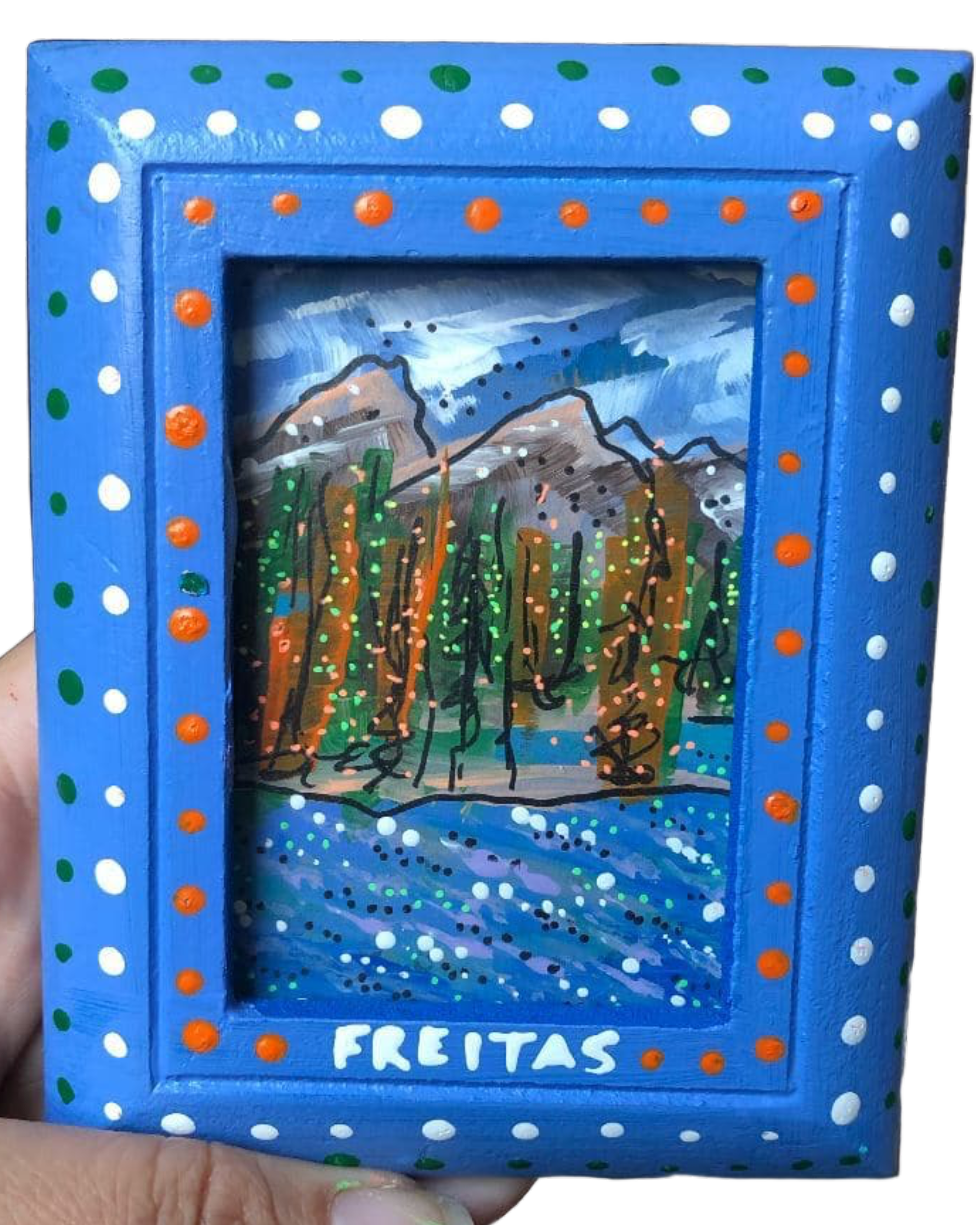 Spirit Island - mini original painting - Heather Freitas 