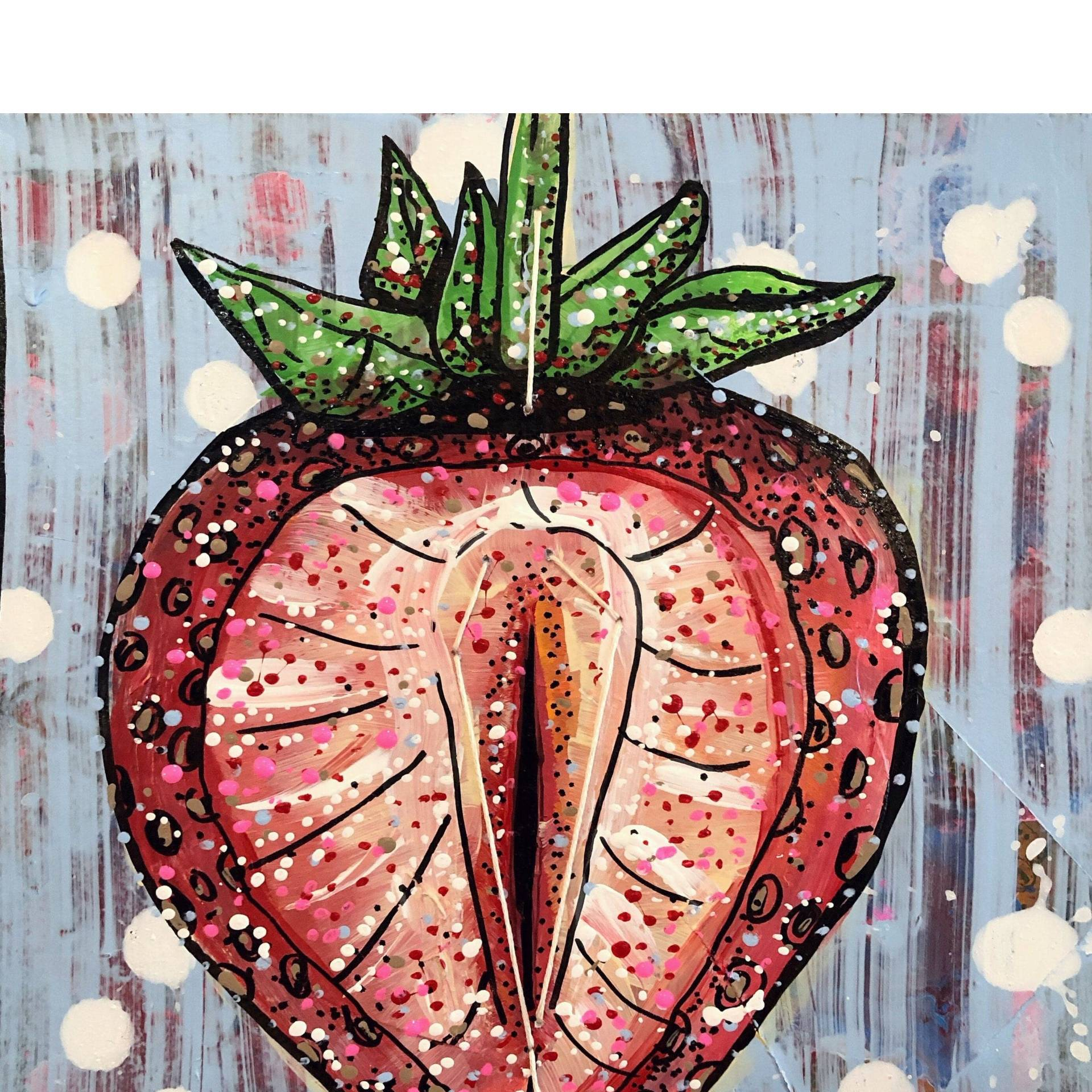 Strawberry - female inspired original painting - Heather Freitas 