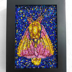 Strawberry Moth - Fully Beaded Artwork - Heather Freitas 