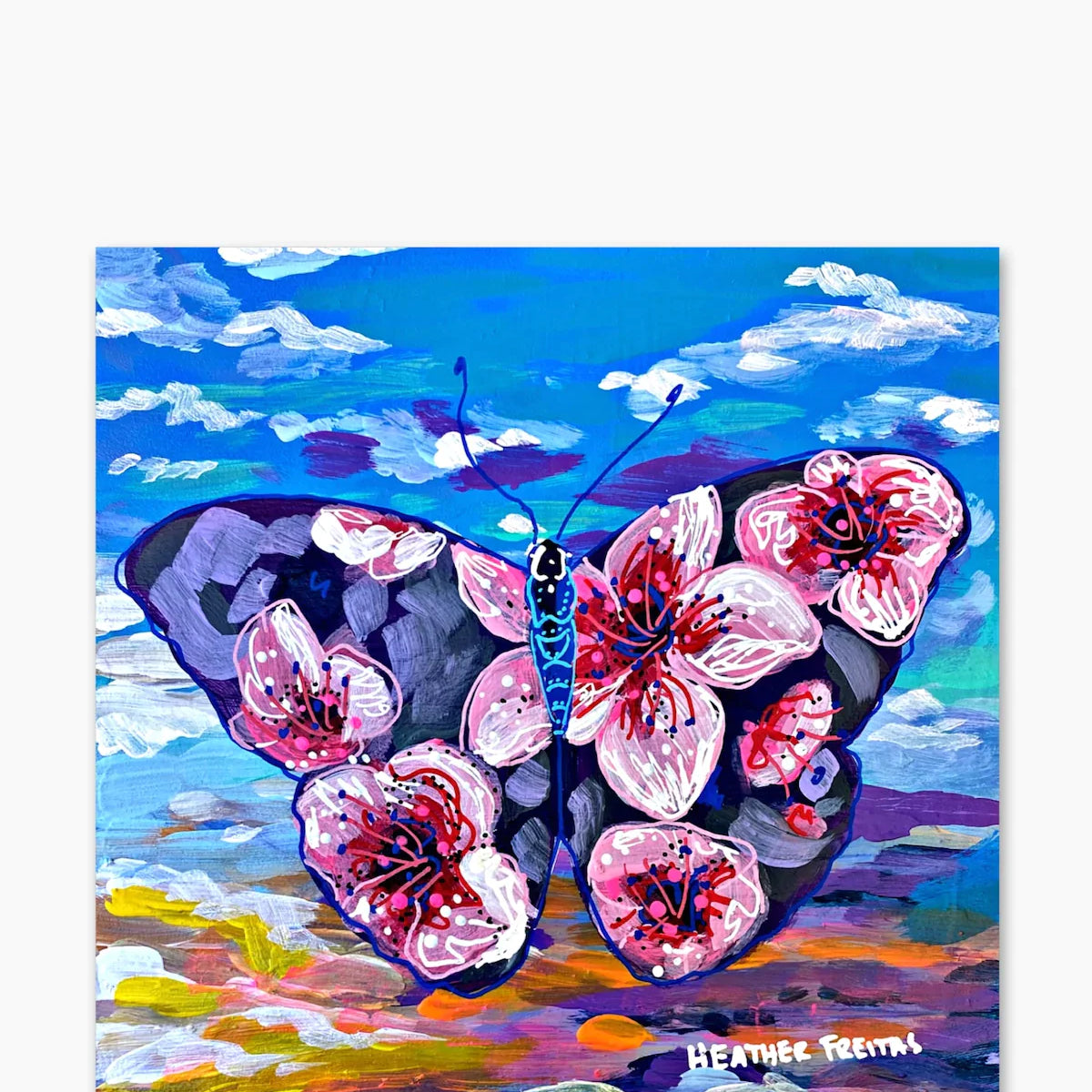 Sunset Cherry Blossom Butterfly - Heather Freitas 