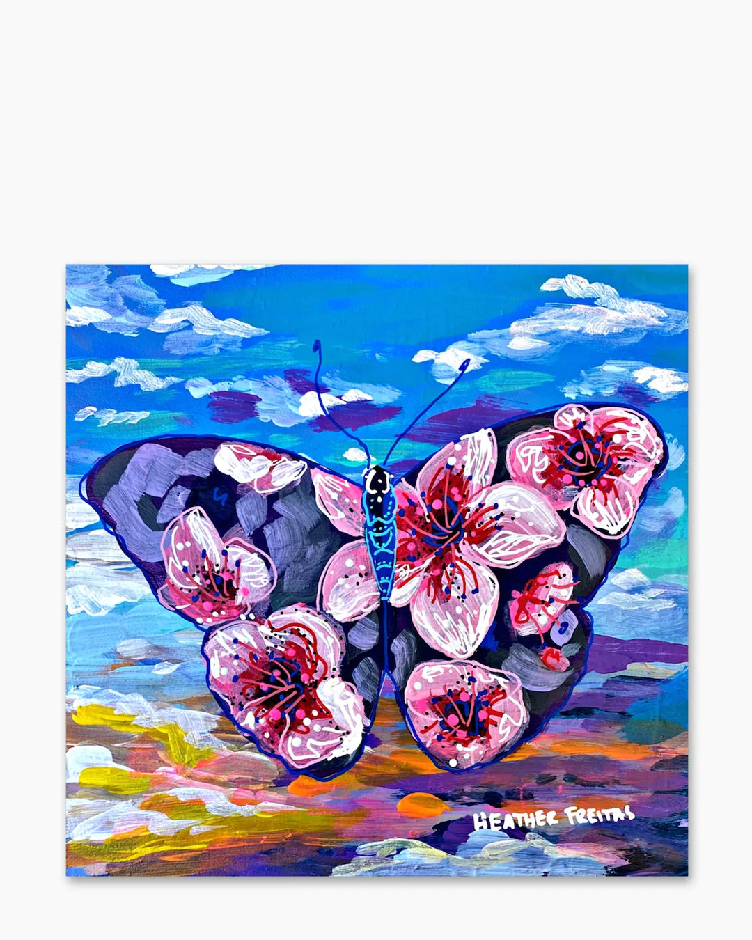Sunset Cherry Blossom Butterfly - Heather Freitas 