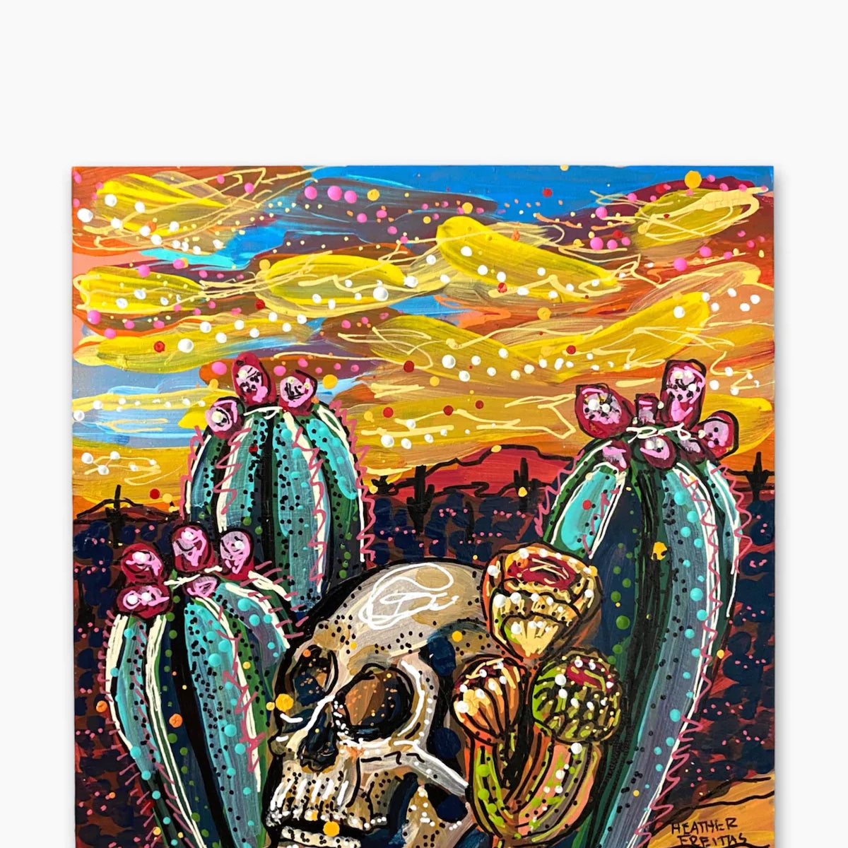 Sunset Desert Skull - Heather Freitas 