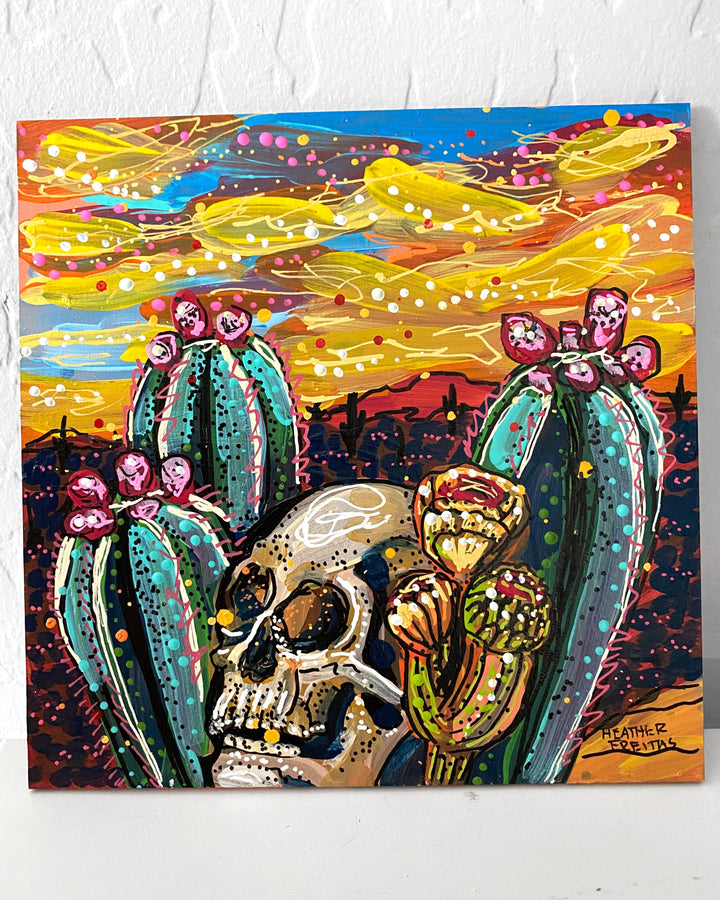 Sunset Desert Skull - Heather Freitas 