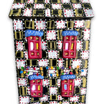 The Gallery Black, White & Brass Edition Hand Painted Ceramic LED Christmas Village House - Heather Freitas 