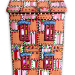 The Gallery Pink & Peach Edition Hand Painted Ceramic LED Christmas Village House - Heather Freitas 
