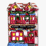 The Gallery Red & White Edition Hand Painted Ceramic LED Christmas Village House - Heather Freitas 