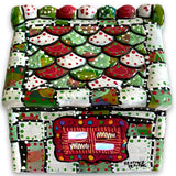 The Gingerbread House Green & White Hand Painted Ceramic LED Christmas Village House - Heather Freitas 