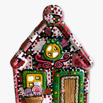 The Gingerbread House Red & White Hand Painted Ceramic LED Christmas Village House - Heather Freitas 